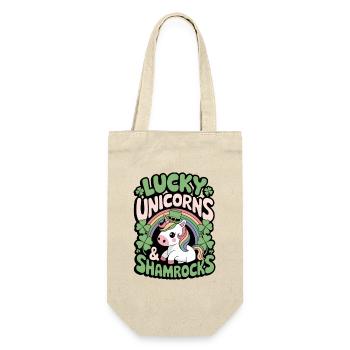Lucky Unicorns & Shamrocks - Gift Bag for Bottles - nature - Front