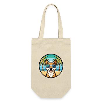 Perro De Presa Mallorquinische Hunderasse Cartoon Beach - Geschenkbeutel für Flaschen - Natur - Vorne