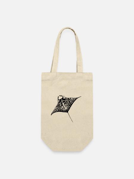 mantaray maori blk - Geschenkbeutel für Flaschen - Natur