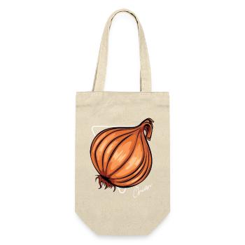 Trendy Onion Cool Gemüse Zwiebeln - Geschenkbeutel für Flaschen - Natur - Vorne