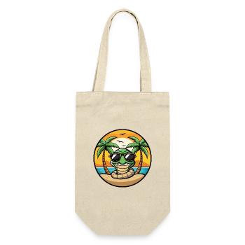 Schlange Lustige Cartoon Sommer Strand Sonnenbrille Cool - Geschenkbeutel für Flaschen - Natur - Vorne