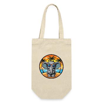 Lunettes de soleil de plage d’été de dessin animé drôle d’éléphant - Sac à bouteille - nature - Devant