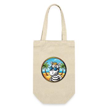 Zebra Lustige Cartoon Sommer Strand Sonnenbrille Cool - Geschenkbeutel für Flaschen - Natur - Vorne