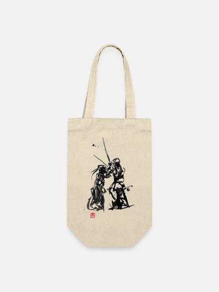 Kendo, eine Kampfkunst aus Japan - Geschenkbeutel für Flaschen - Natur