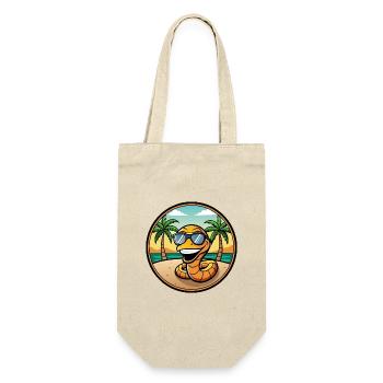 Schlange Lustige Cartoon Sommer Strand Sonnenbrille Cool - Geschenkbeutel für Flaschen - Natur - Vorne
