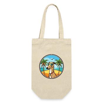 Galgo Español Hunderasse Cartoon Sonnenbrille Strand - Geschenkbeutel für Flaschen - Natur - Vorne