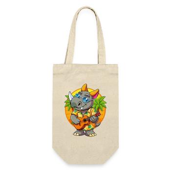 Lustige Rhino Sommer Strand Sonnenbrille Hawaiianisch - Geschenkbeutel für Flaschen - Natur - Vorne