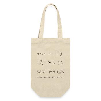 All boobs are beautiful Design - Geschenkbeutel für Flaschen - Natur - Vorne