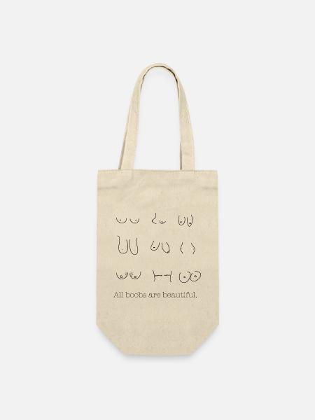 All boobs are beautiful Design - Geschenkbeutel für Flaschen - Natur