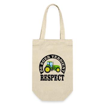 Landwirte verdienen Respekt - Geschenkbeutel für Flaschen - Natur - Vorne