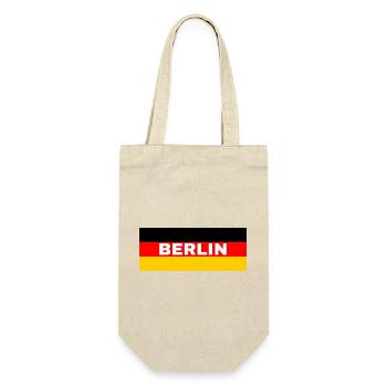Berliner Stadt in deutscher Flagge - Geschenkbeutel für Flaschen - Natur - Vorne