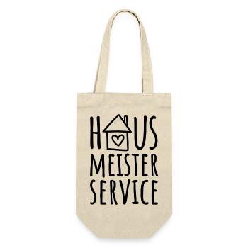 Hausmeisterservice - Hausmeister Service - Geschenkbeutel für Flaschen - Natur - Vorne