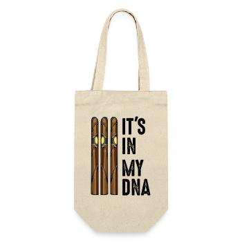 It‘s In My DNA Zigarren Rauchen Spruch Geschenk - Geschenkbeutel für Flaschen - Natur - Vorne
