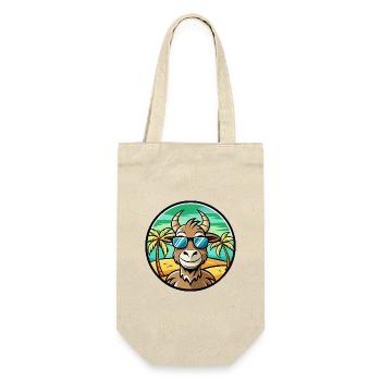 Ziege Lustige Cartoon Sommer Strand Sonnenbrille Aufkleber - Geschenkbeutel für Flaschen - Natur - Vorne