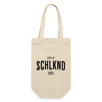 Einschulung Schlknd 2025 - Geschenkbeutel für Flaschen - Natur - Vorne