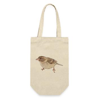Vogel - Geschenkbeutel für Flaschen - Natur - Vorne
