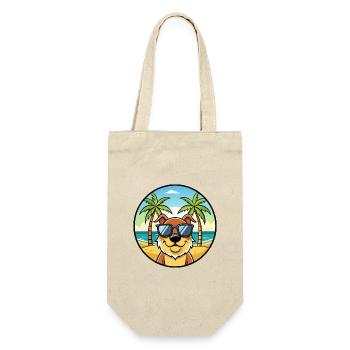 Berger De Beauce Hunderasse Cartoon Sonnenbrille Strand - Geschenkbeutel für Flaschen - Natur - Vorne