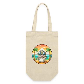 Seal Lustige Cartoon Sommer Strand Sonnenbrille - Geschenkbeutel für Flaschen - Natur - Vorne