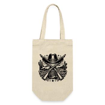 Western Logo 2 - Gift Bag for Bottles - nature - Front