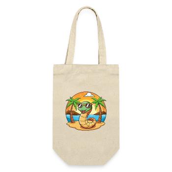 Schlange Lustige Cartoon Sommer Strand Sonnenbrille - Geschenkbeutel für Flaschen - Natur - Vorne