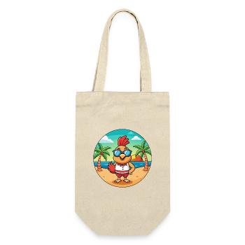 Hahn Lustige Cartoon Sommer Strand Sonnenbrille - Geschenkbeutel für Flaschen - Natur - Vorne