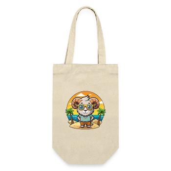 Ram Lustige Cartoon Sommer Strand Sonnenbrille - Geschenkbeutel für Flaschen - Natur - Vorne