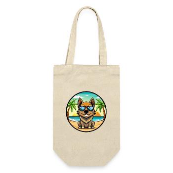 Black Tan Dog Breed Cartoon Sunglasses Beach - Gift Bag for Bottles - nature - Front