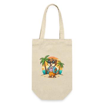 Otter Lustige Cartoon Sommer Strand Sonnenbrille - Geschenkbeutel für Flaschen - Natur - Vorne