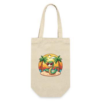 Schlange Lustige Cartoon Sommer Strand Sonnenbrille - Geschenkbeutel für Flaschen - Natur - Vorne