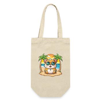 Hamster Lustige Cartoon Sommer Strand Sonnenbrille - Geschenkbeutel für Flaschen - Natur - Vorne