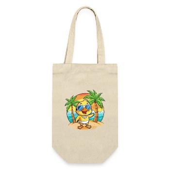 Ente Lustige Cartoon Sommer Strand Sonnenbrille - Geschenkbeutel für Flaschen - Natur - Vorne