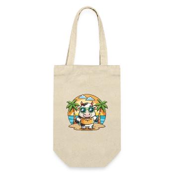Kuh Lustige Cartoon Sommer Strand Sonnenbrille - Geschenkbeutel für Flaschen - Natur - Vorne