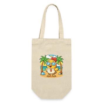 Huhn Lustige Cartoon Sommer Strand Sonnenbrille - Geschenkbeutel für Flaschen - Natur - Vorne