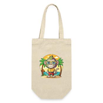 Pavian Lustige Cartoon Sommer Strand Sonnenbrille - Geschenkbeutel für Flaschen - Natur - Vorne
