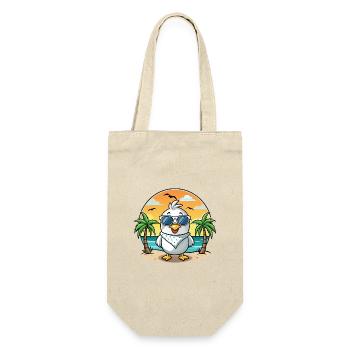 Albatross Funny Cartoon Summer Beach Sunglasses - Gift Bag for Bottles - nature - Front