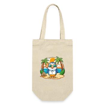 Pinguin Lustige Cartoon Sommer Strand Sonnenbrille - Geschenkbeutel für Flaschen - Natur - Vorne