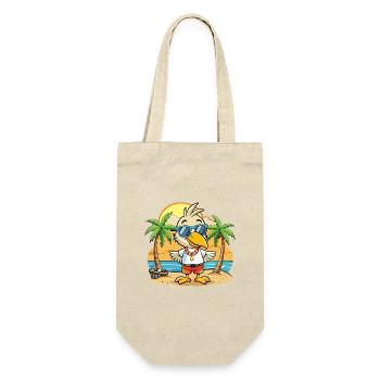 Pelikan Lustige Cartoon Sommer Strand Sonnenbrille - Geschenkbeutel für Flaschen - Natur - Vorne