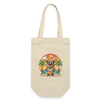 Elch Lustige Cartoon Sommer Strand Sonnenbrille - Geschenkbeutel für Flaschen - Natur - Vorne