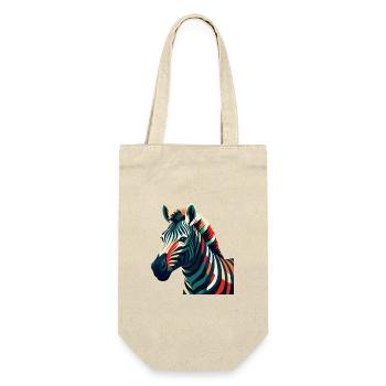 Zebra Cartoon Character Colorful Pet Animal - Gift Bag for Bottles - nature - Front