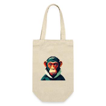 Singe Dessin Animé Personnage Animal De Compagnie Coloré - Sac à bouteille - nature - Devant