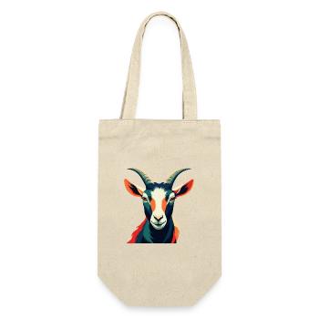 Goat Cartoon Character Colorful Pet Animal - Gift Bag for Bottles - nature - Front