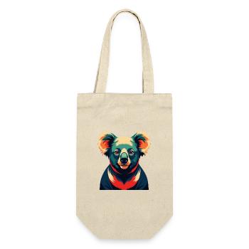 Koala Zeichentrickfigur Buntes Haustier Tier - Geschenkbeutel für Flaschen - Natur - Vorne
