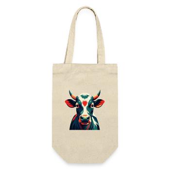 Cow Cartoon Character Colorful Pet Animal - Gift Bag for Bottles - nature - Front