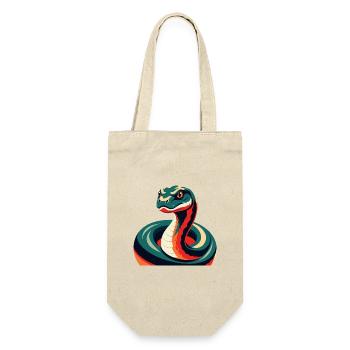 Anaconda dessin animé personnage animal de compagnie coloré - Sac à bouteille - nature - Devant