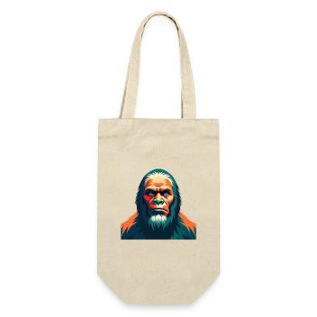 Big Foot Cartoon Figur Buntes Haustier Tier - Geschenkbeutel für Flaschen - Natur - Vorne
