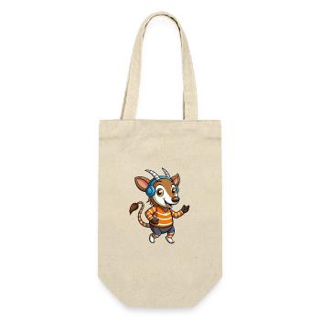 Okapi Funny Cartoon Character Musique de casque - Sac à bouteille - nature - Devant
