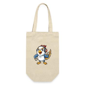 Falcon Funny Cartoon Character Musique de casque - Sac à bouteille - nature - Devant