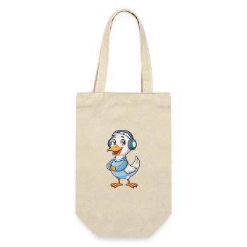 Goose Funny Cartoon Character Casque Musique - Sac à bouteille - nature - Devant