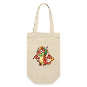 Dragon Funny Cartoon Character Musique de casque - Sac à bouteille - nature - Devant