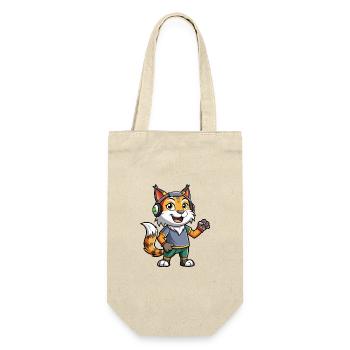 Lynx Funny Cartoon Character Musique de casque - Sac à bouteille - nature - Devant